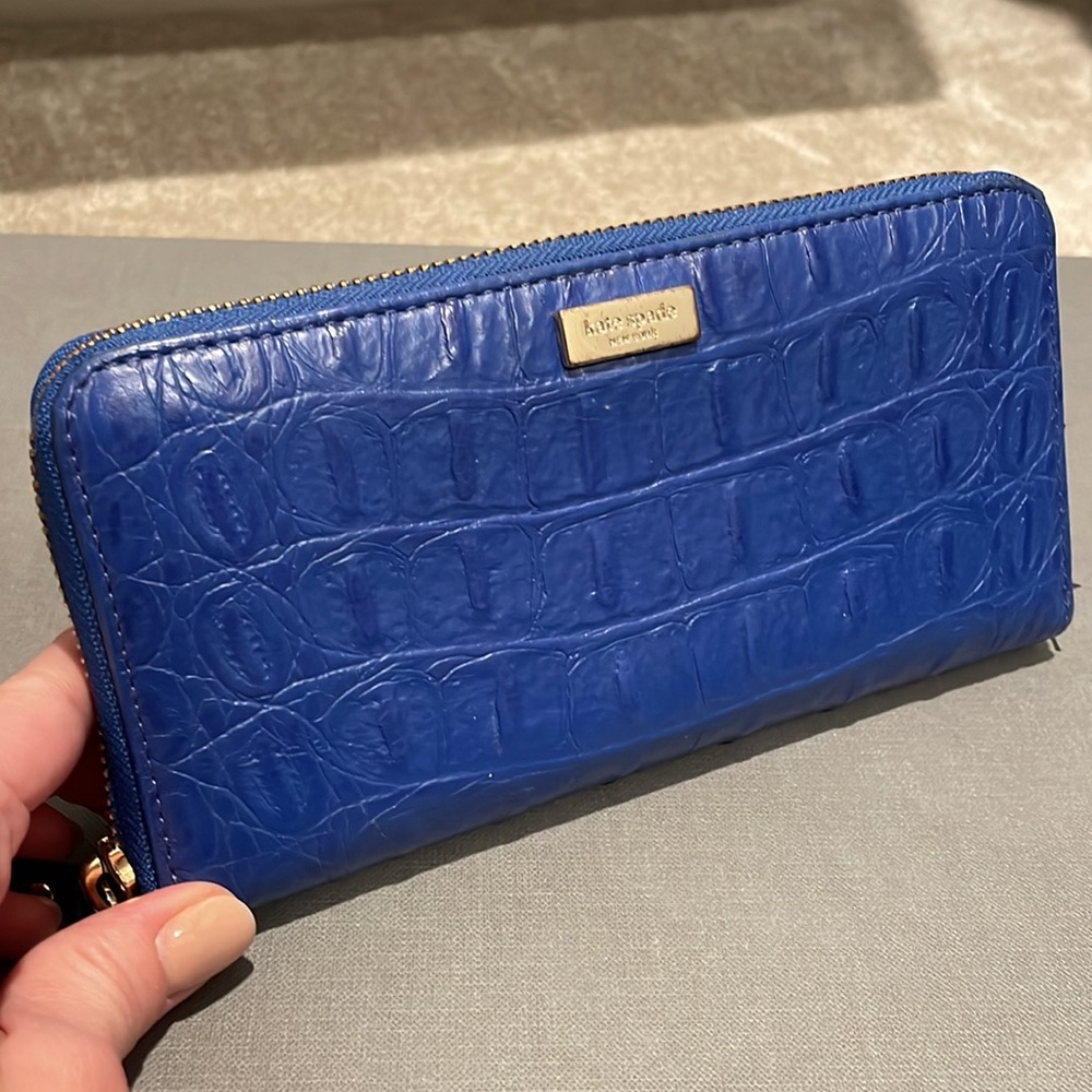 Kate Spade Leather Crocodile Print Wallet